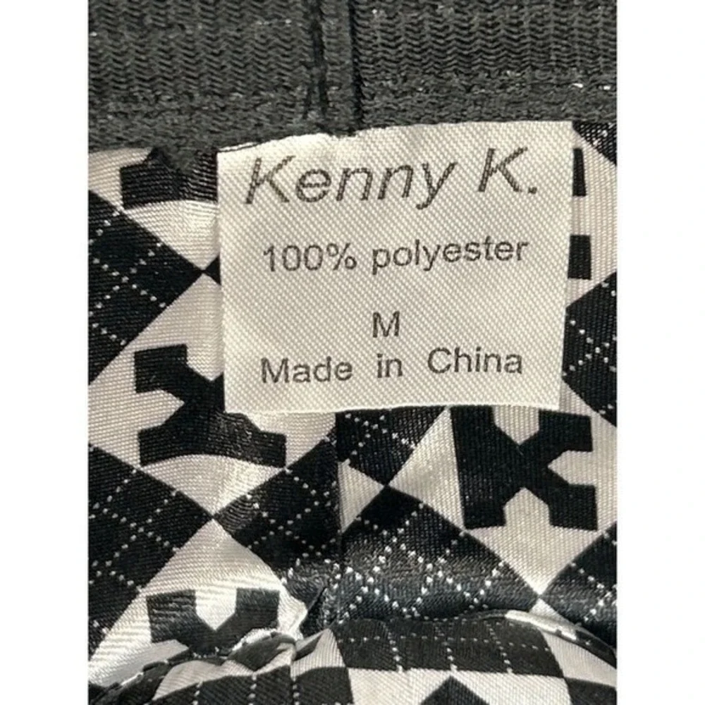 Kenny K Mens Fedora Hat Size Medium Black Tonal Checkered Classic Dress‎ Hat